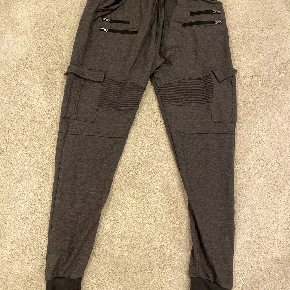 American Stitch Gray Tactical Cargo Sweatpants